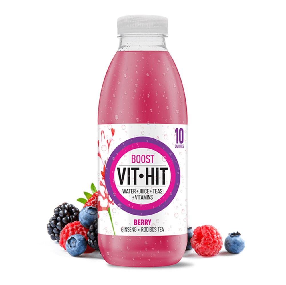 Vit Hit Boost [Berry] - 12x500ml plastic bottles