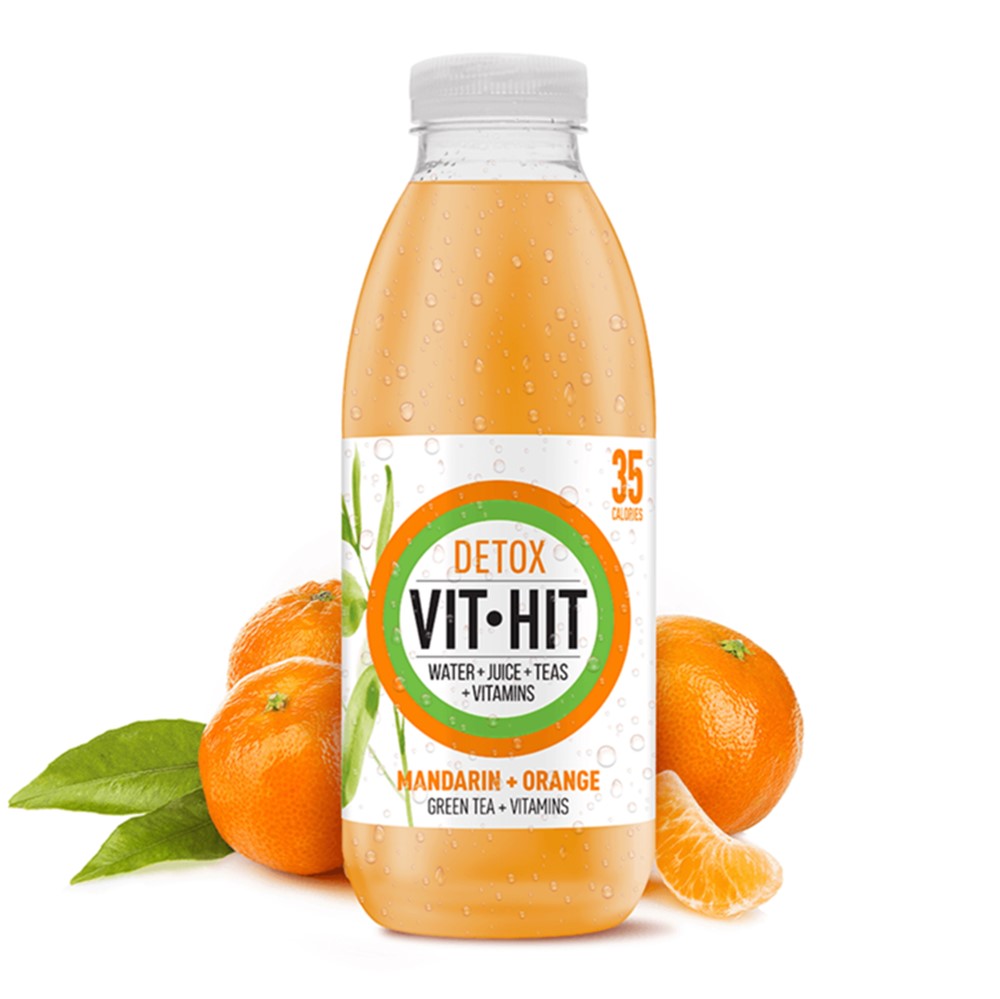 Vit Hit Detox [Mandarin & Orange] - 12x500ml plastic bottles