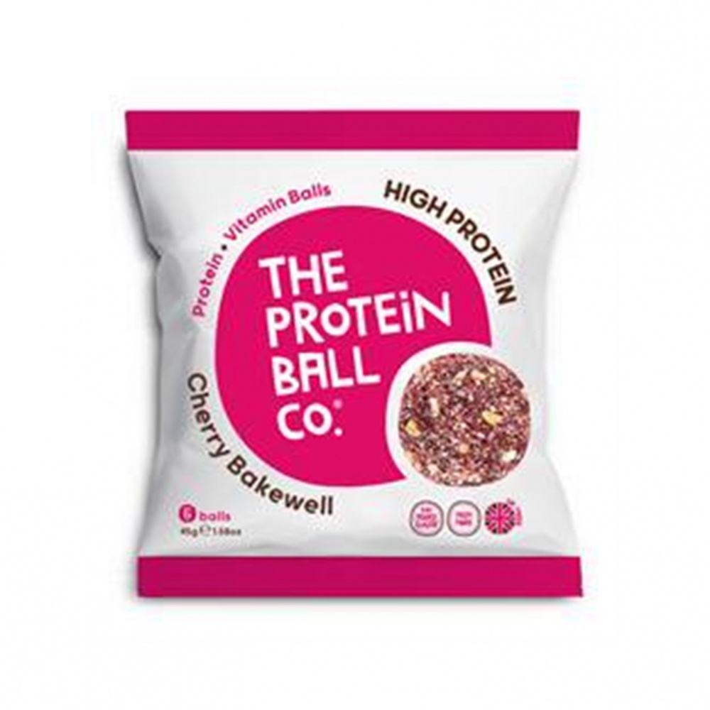 Protein Ball Co. Cherry Bakewell - 10x45g (6 ball) packets
