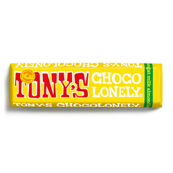 Tony's Chocolonely Milk Choc Almond Honey Nougat - 35x47g bar [FT]
